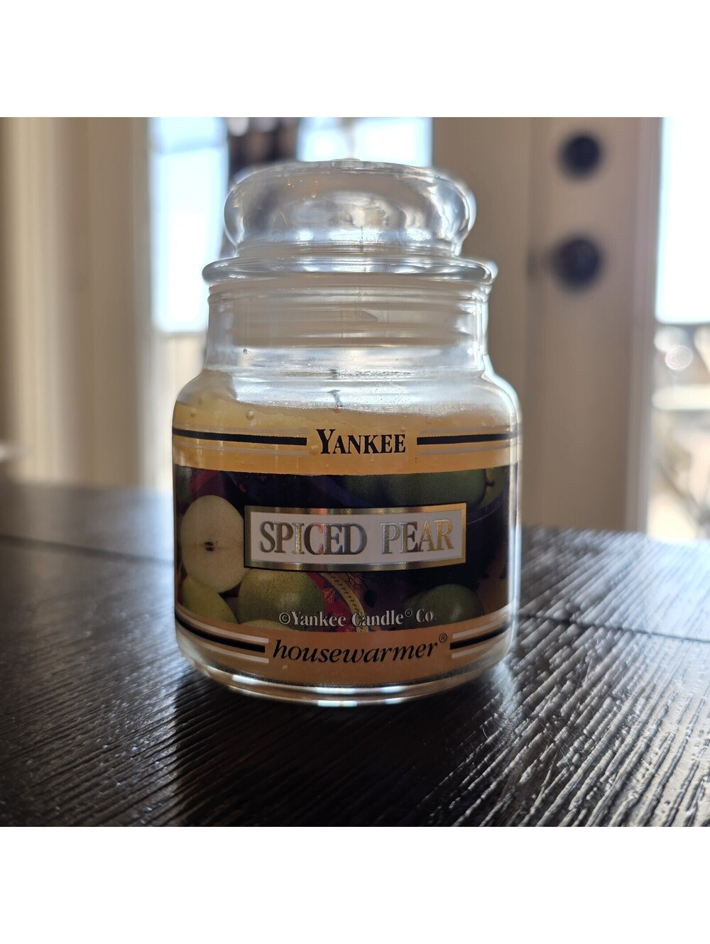 Yankee Candle Spiced Pear Housewarmer 3.7oz Small Jar Candle Retired Light Wear